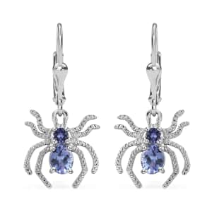 Tanzanite Spider Earrings in Platinum Over Sterling Silver 0.80 ctw