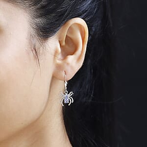 D'Joy Tanzanite Spider Earrings in Platinum Over Sterling Silver 0.80 ctw