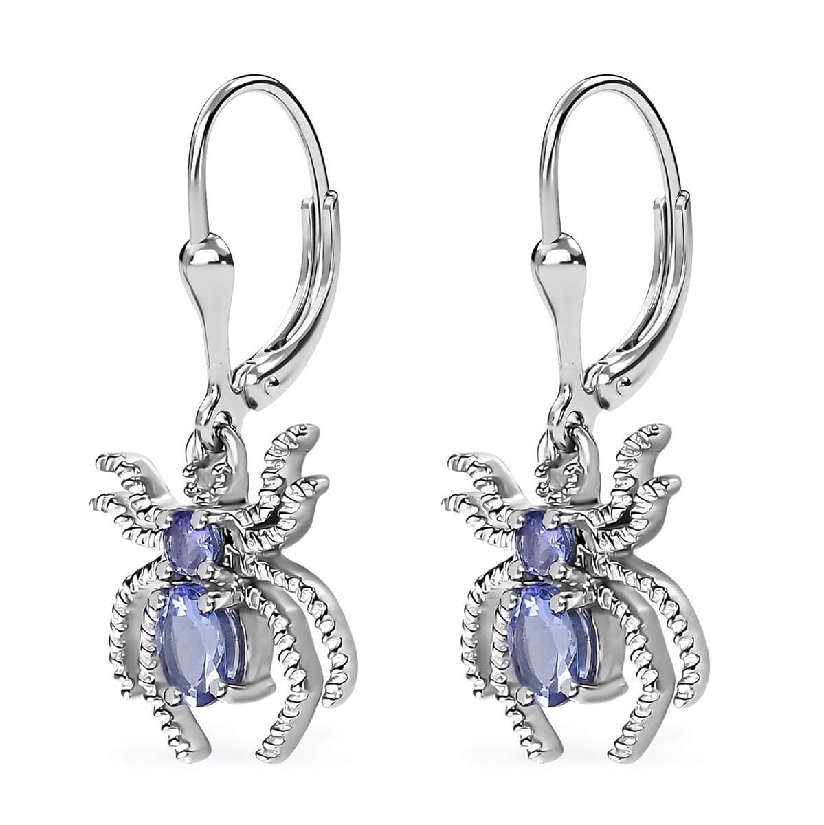 Tanzanite Spider Earrings in Platinum Over Sterling Silver 0.80 ctw image number 3