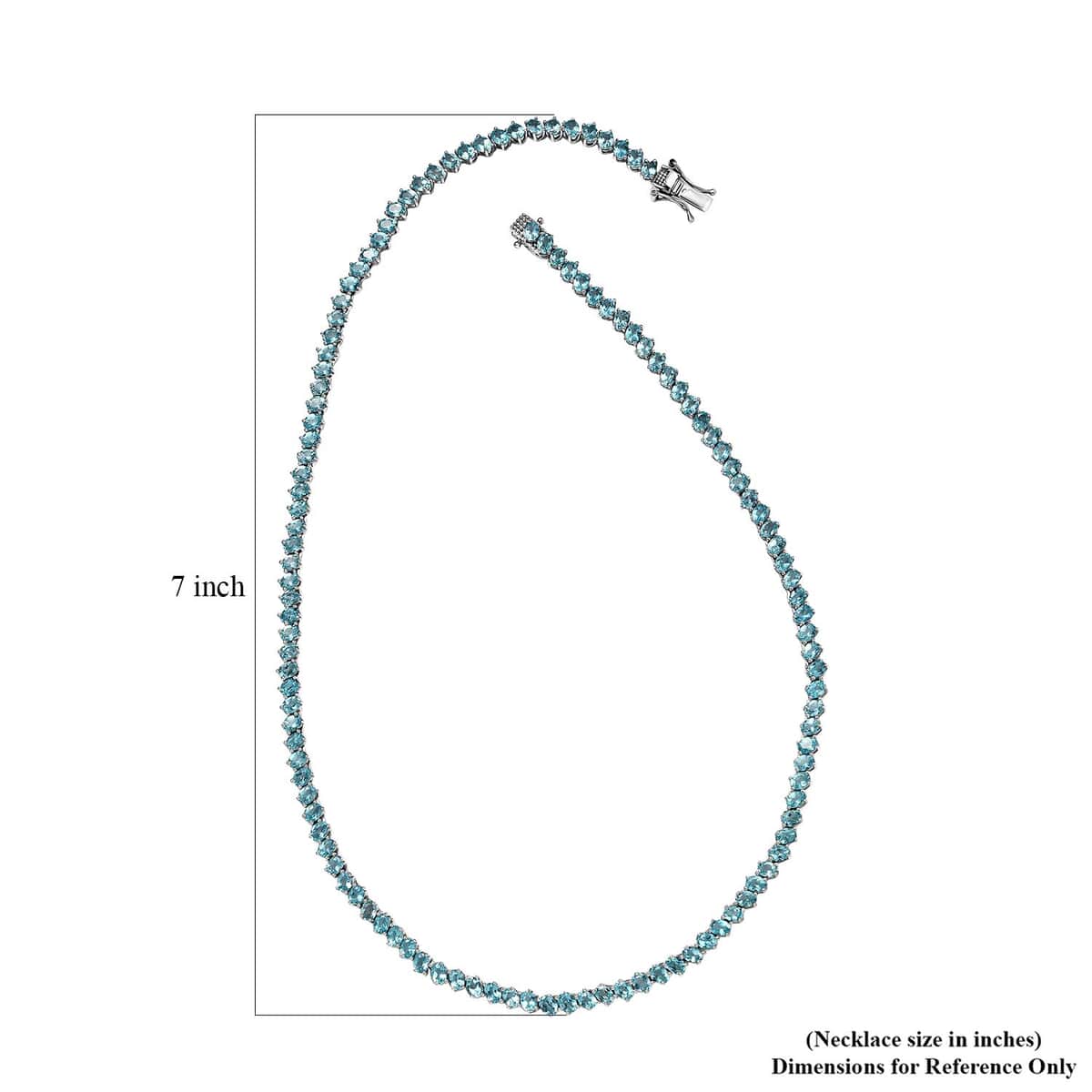 Betroka Blue Apatite Sea Waves Necklace 18 Inches in Platinum Over Sterling Silver 23.00 ctw image number 4