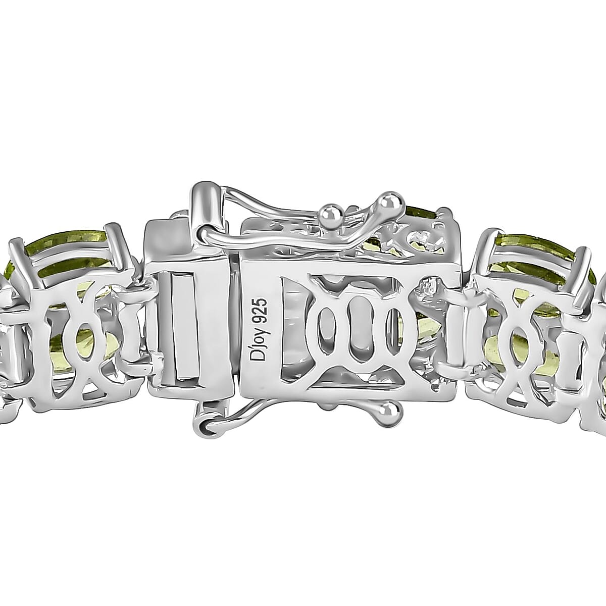 Premium Peridot 2 Row Tennis Bracelet in Platinum Over Sterling Silver (8.00 In) 26.75 ctw image number 3