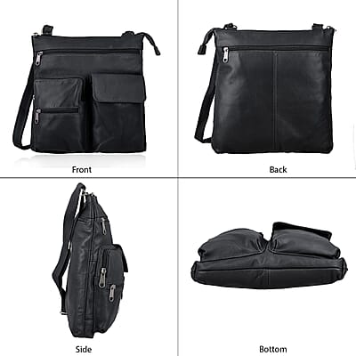 Black Genuine Leather Crossbody Bag