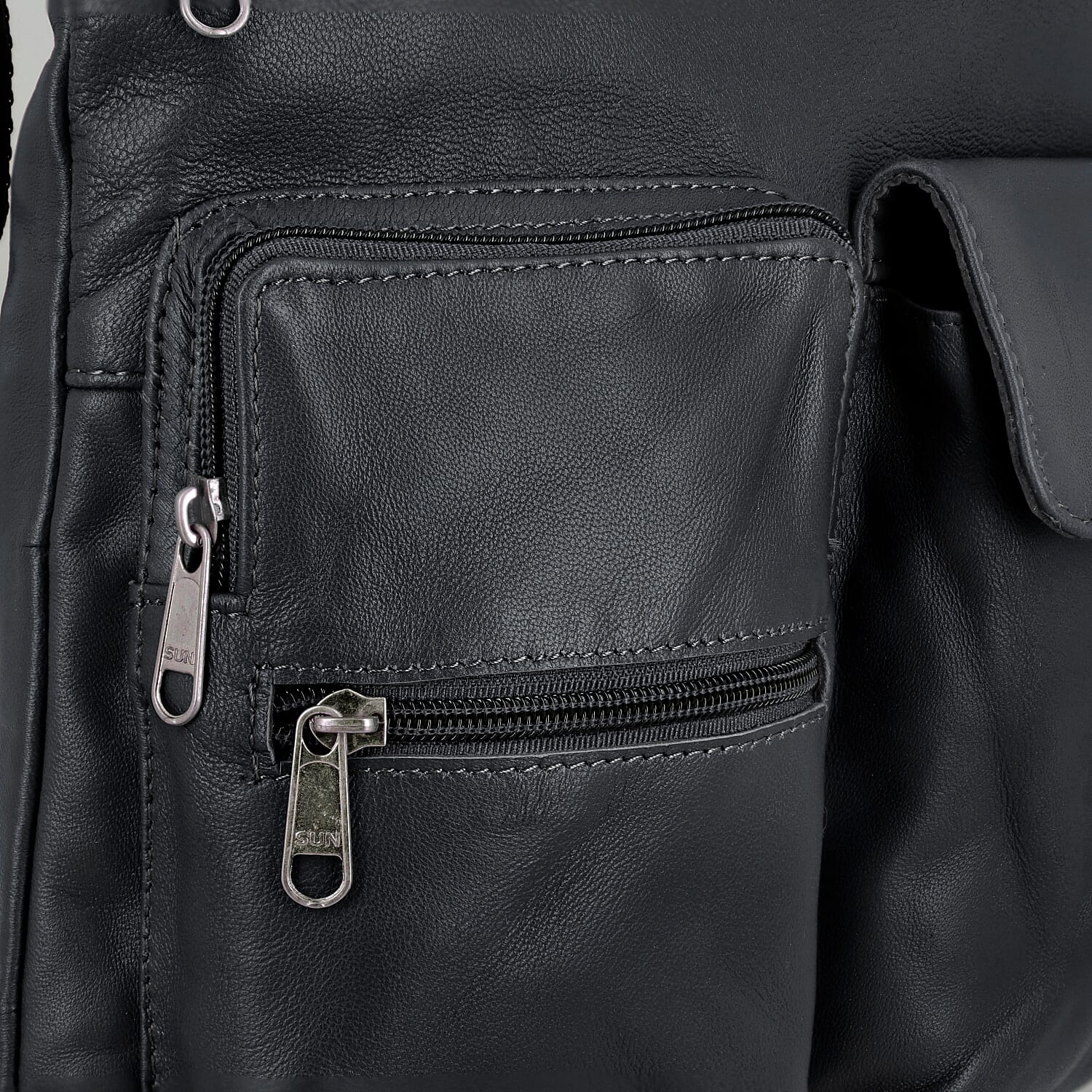 Black Genuine Leather Crossbody Bag