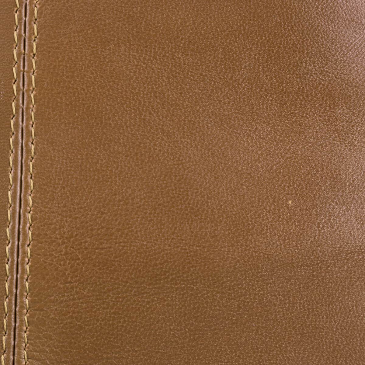 Tan Genuine Leather Crossbody Bag image number 5