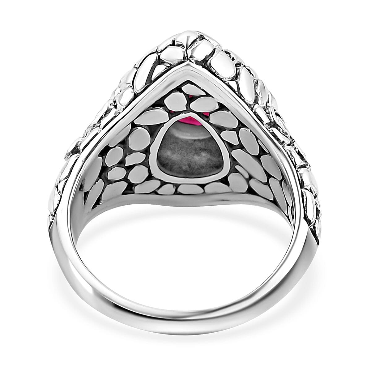 Bali Legacy Niassa Ruby (FF) 4.75 ctw Butterfly Ring in Sterling Silver (Size 10.0) 