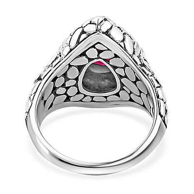 Bali Legacy Niassa Ruby (FF) 4.75 ctw Butterfly Ring in Sterling Silver (Size 10.0) 