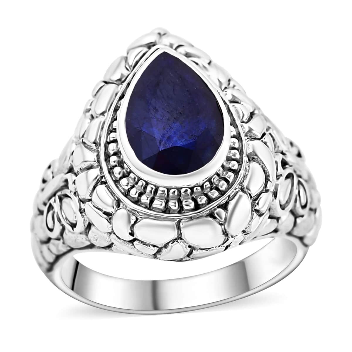 Bali Legacy Masoala Sapphire (D) 3.90 ctw Butterfly Ring in Sterling Silver (Size 7.0) image number 0