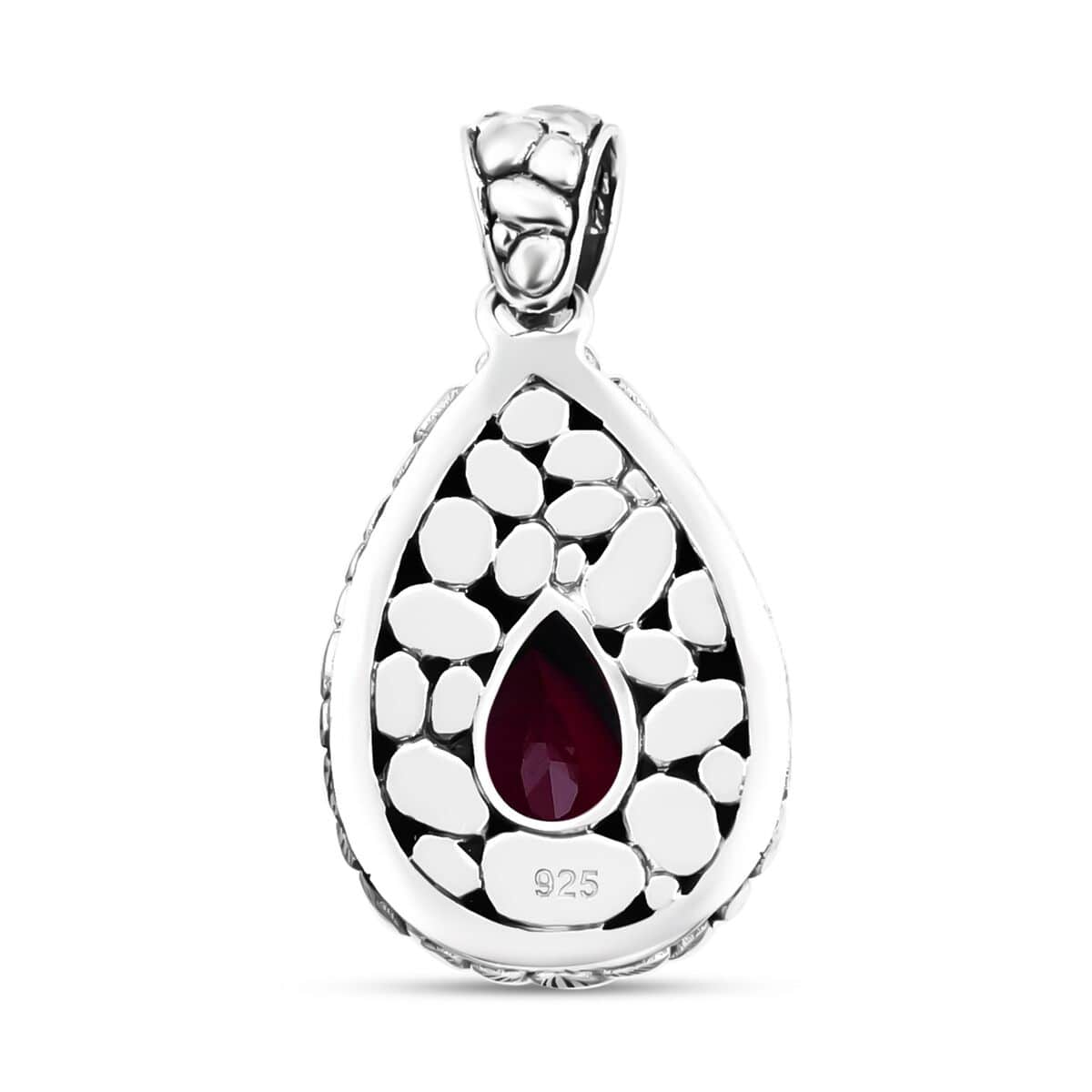 Bali Legacy Niassa Ruby (FF) 4.85 ctw Butterfly Pendant in Sterling Silver  image number 4