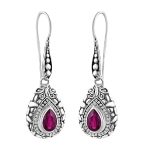 Bali Legacy Niassa Ruby (FF) 2.60 ctw Butterfly Earrings in Sterling Silver 