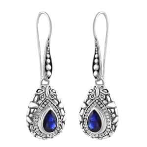 Bali Legacy Masoala Sapphire (D) 2.60 ctw Butterfly Earrings in Sterling Silver 