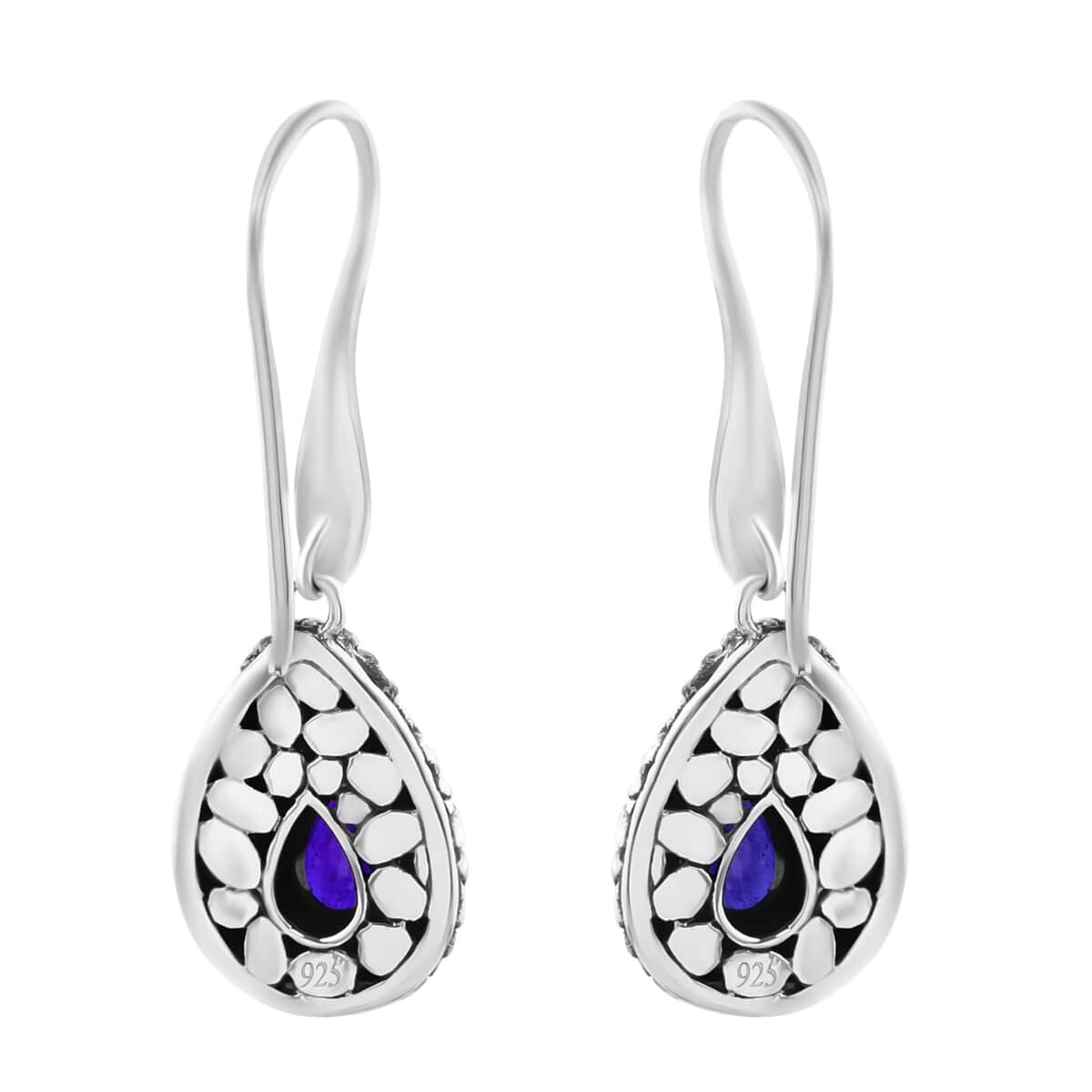 Bali Legacy Masoala Sapphire (D) 2.60 ctw Butterfly Earrings in Sterling Silver  image number 3