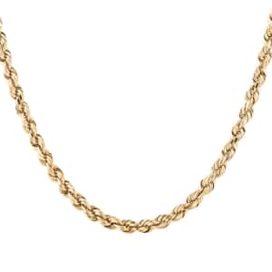 10K Yellow Gold 3mm Rope Chain Necklace 22 Inches 4.90 Grams