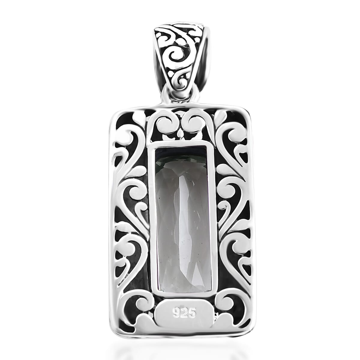 Bali Legacy Montezuma Prasiolite 10.25 ctw Pendant in Sterling Silver  image number 4