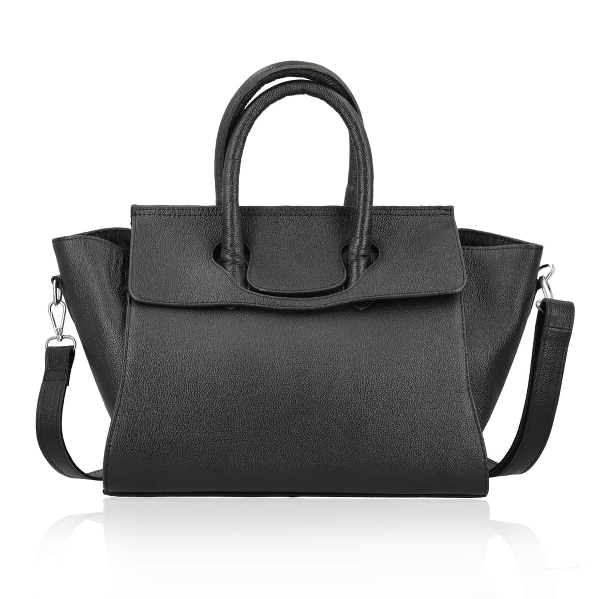 Black Genuine Leather Shoulder Bag image number 0