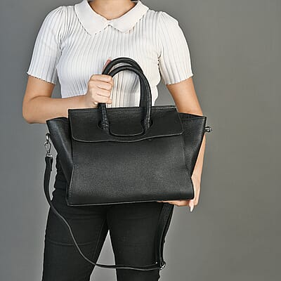 Black Genuine Leather Shoulder Bag