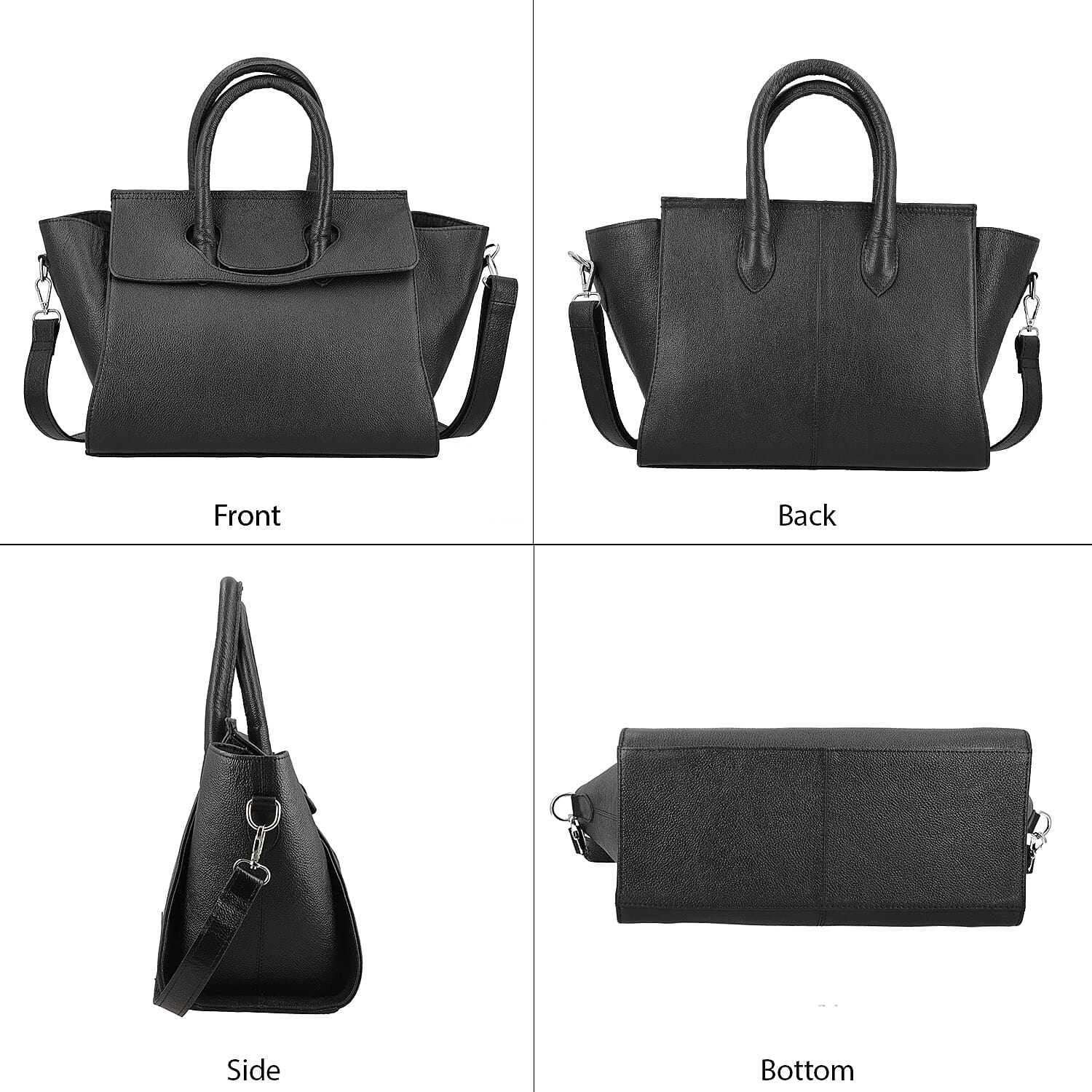 Black Genuine Leather Shoulder Bag