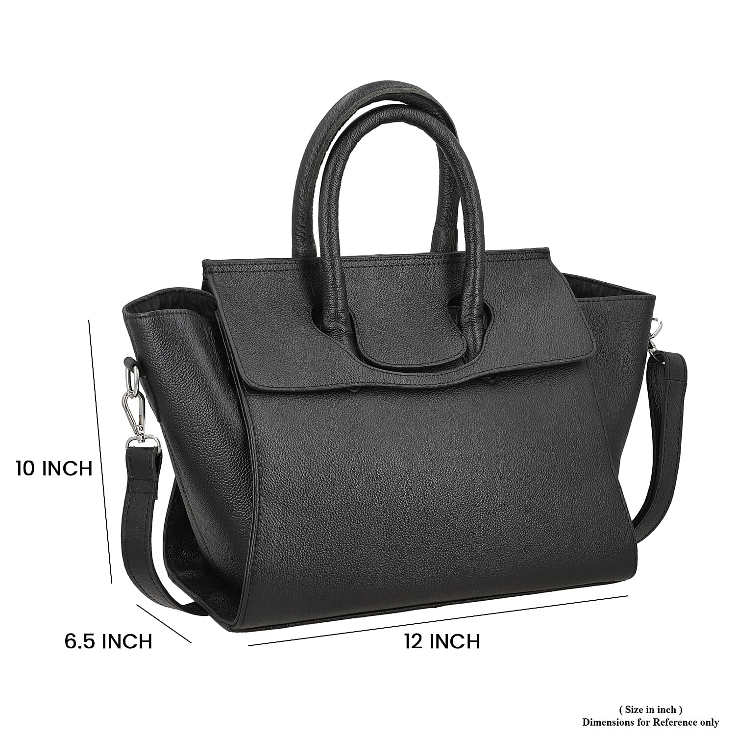 Black Genuine Leather Shoulder Bag