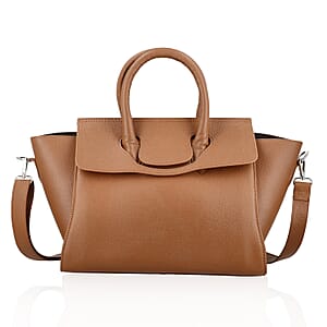 Tan Genuine Leather Shoulder Bag