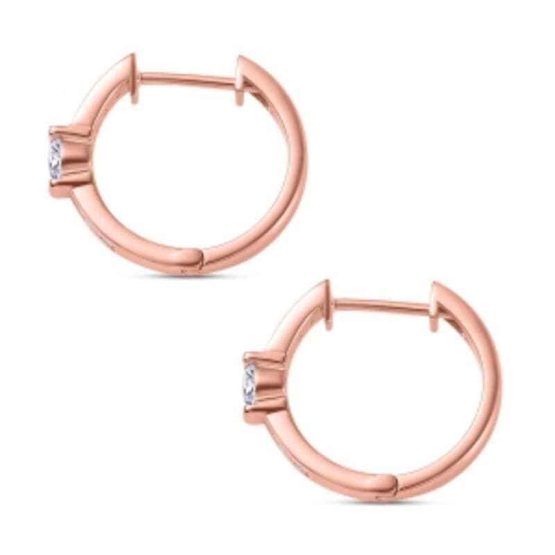 Moissanite 0.78 ctw Earrings in 18K Vermeil Rose Gold Over Sterling Silver