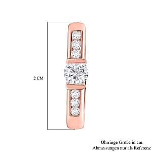 Moissanite 0.78 ctw Earrings in 18K Vermeil Rose Gold Over Sterling Silver