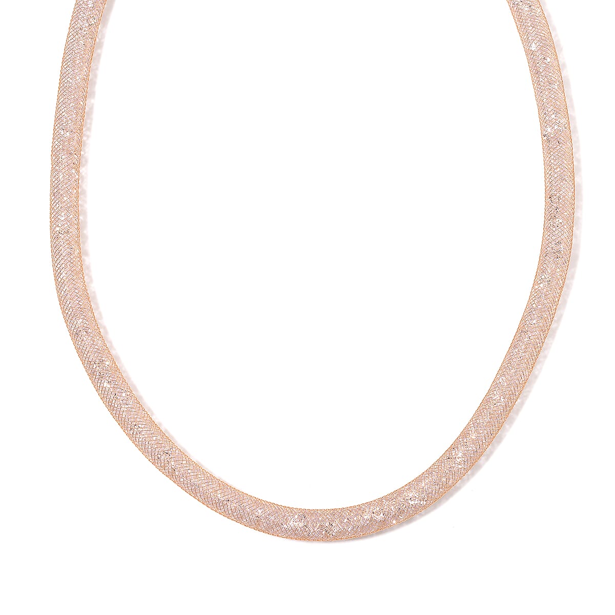 Sparkly White Austrian Crystal Infinity Necklace 20-22 Inches in Goldtone image number 0