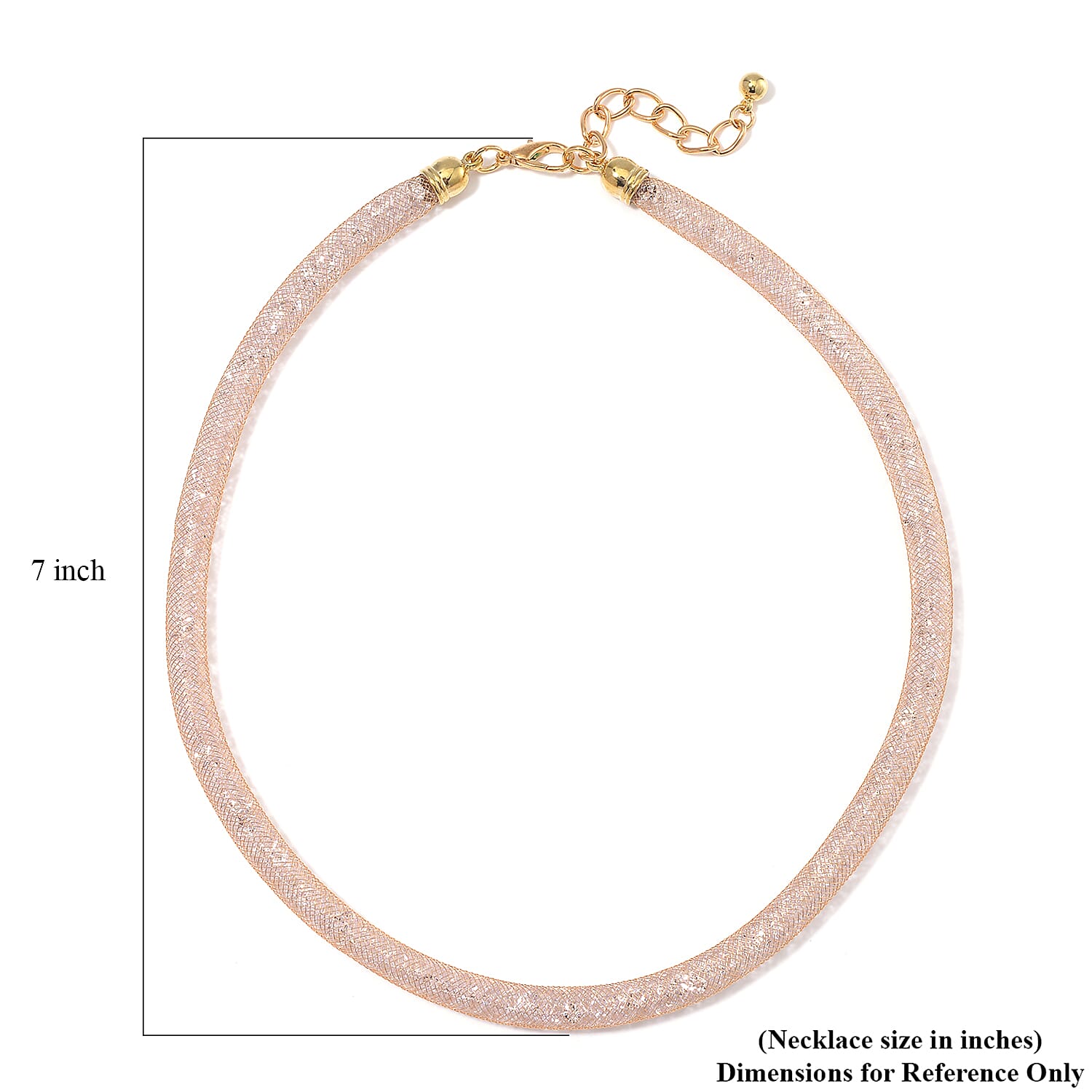 Sparkly White Austrian Crystal Infinity Necklace in Goldtone (20-22 Inches)