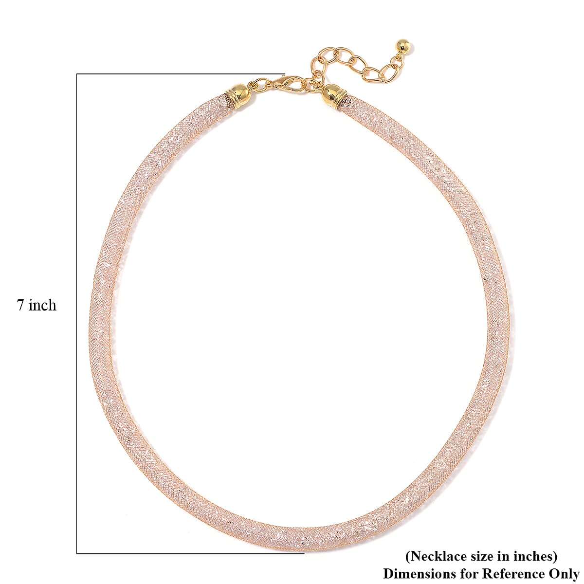 Sparkly White Austrian Crystal Infinity Necklace 20-22 Inches in Goldtone image number 4