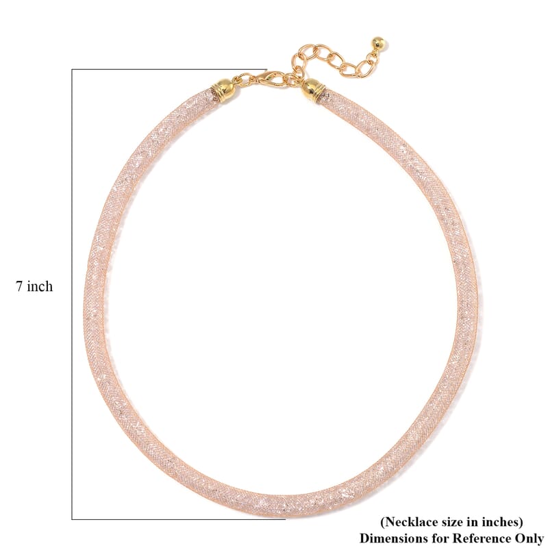 Sparkly White Austrian Crystal Infinity Necklace in Goldtone (20-22 Inches)