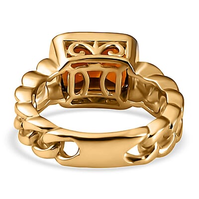 Karis Santa Ana Madeira Citrine Solitaire Ring in 18K YG Plated (Size 10.0) 2.00 ctw
