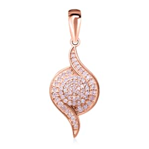 Natural Pink Diamond Pendant in Vermeil Rose Gold Over Sterling Silver 0.25 ctw