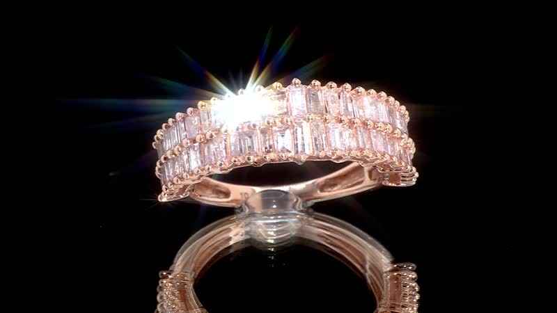 Luxoro 10K Rose Gold Natural Pink Diamond I3 Ring (Size 6.0) 1.10 ctw