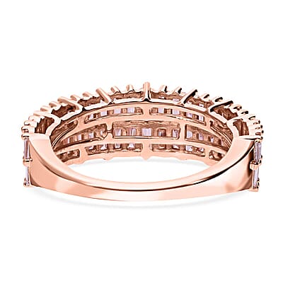 10K Rose Gold Natural Pink Diamond I3 Ring (Size 6.0) 1.10 ctw