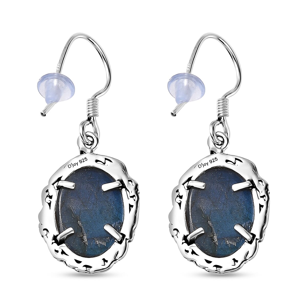 D'Joy Artisan Crafted AAA Malagasy Labradorite Dragon Earrings in Sterling Silver 13.40 ctw image number 3