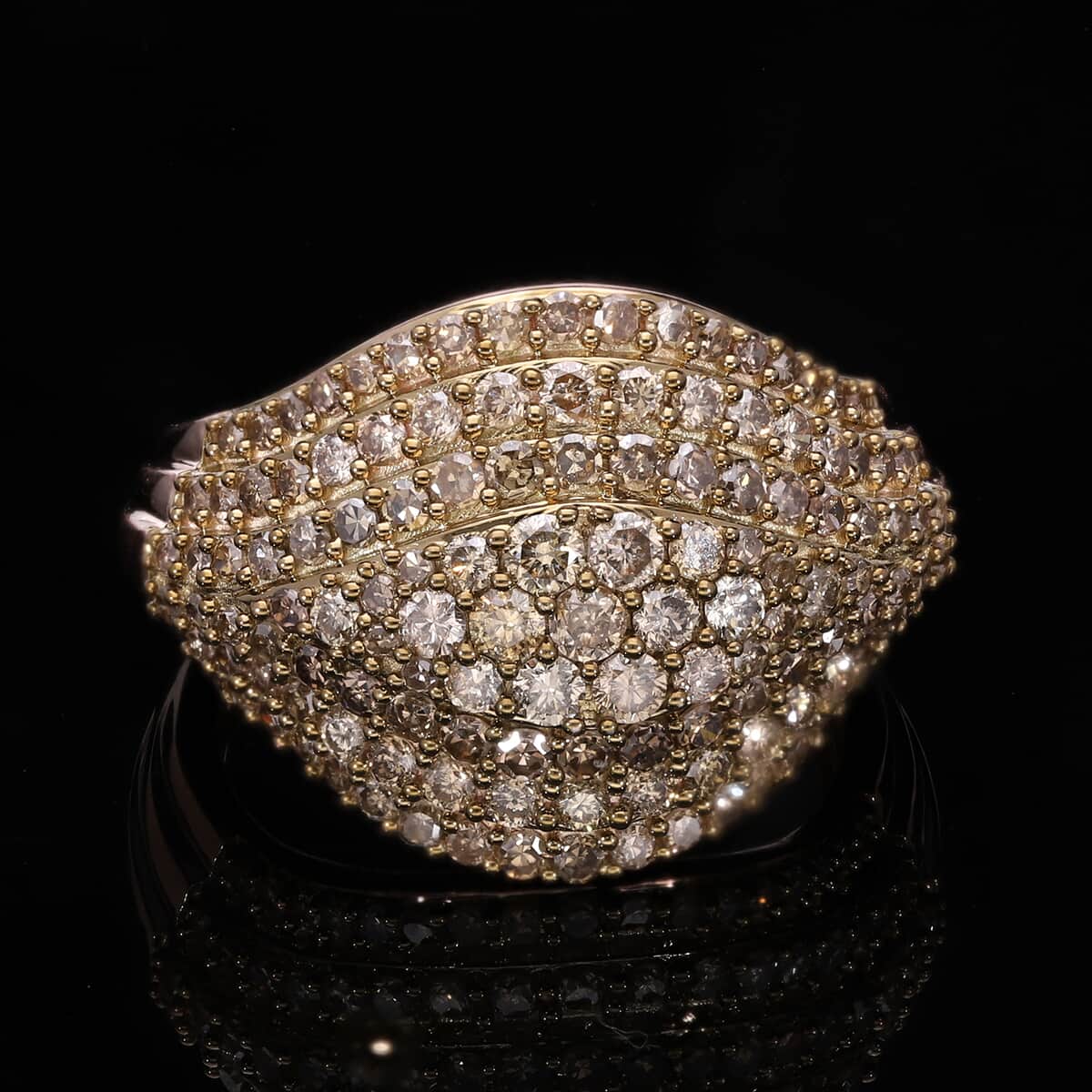 Doorbuster Natural Champagne Diamond Ring in Vermeil Rose Gold Over Sterling Silver (Size 10.0) 2.00 ctw image number 1