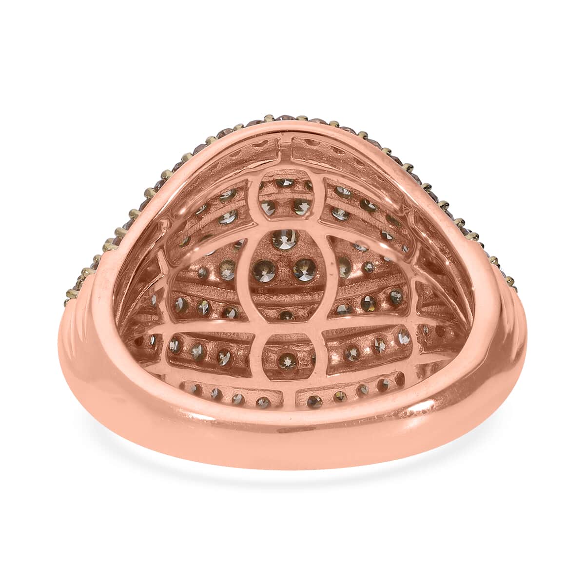 Doorbuster Natural Champagne Diamond Ring in Vermeil Rose Gold Over Sterling Silver (Size 10.0) 2.00 ctw image number 4