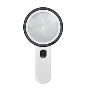 30X Handheld Illuminated Magnifier Glass Kit with 12 LED (2xAA Batteries not Included)