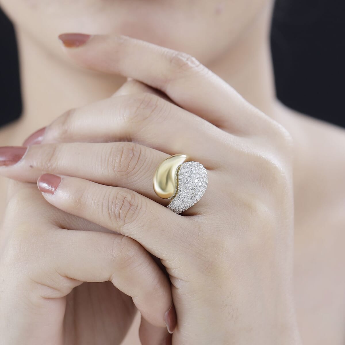 Moissanite Ring in Vermeil Yellow Gold Over Sterling Silver (Size 6.0) 1.90 ctw image number 2