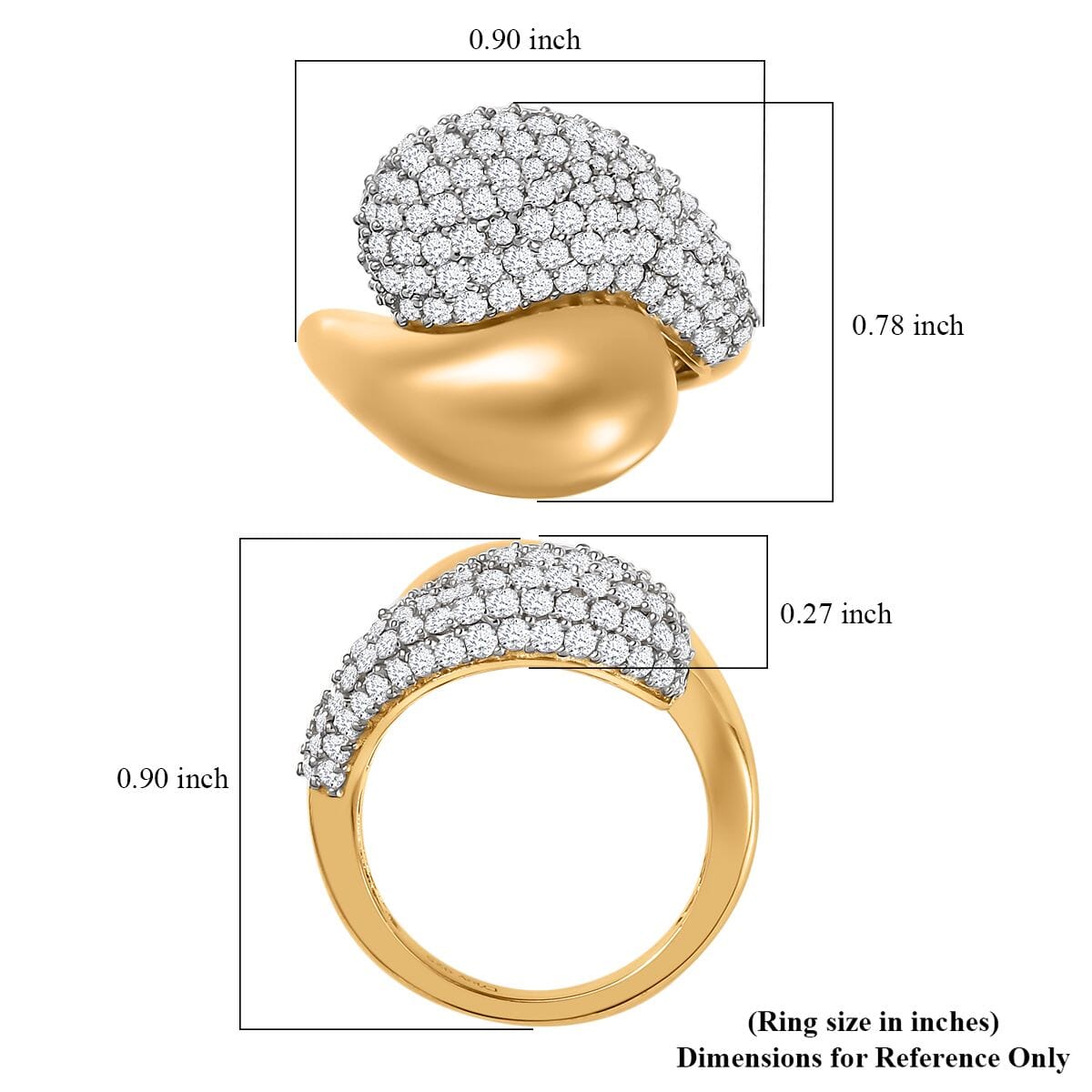 Moissanite Ring in Vermeil Yellow Gold Over Sterling Silver (Size 6.0) 1.90 ctw image number 5