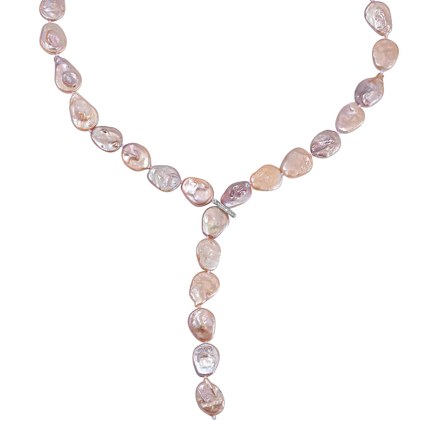 White Zircon 306.10 ctw Necklace in Rhodium Over Sterling Silver 28 Inches