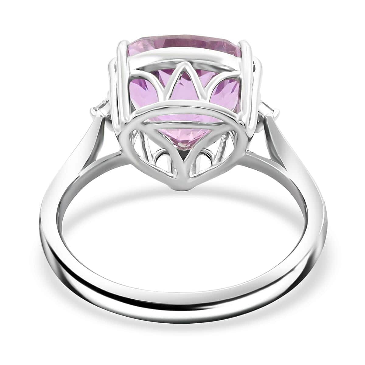 Certified & Appraised Rhapsody 950 Platinum AAAA Patroke Kunzite and E-F VS Diamond Ring (Size 10.0) 8.30 Grams 7.50 ctw