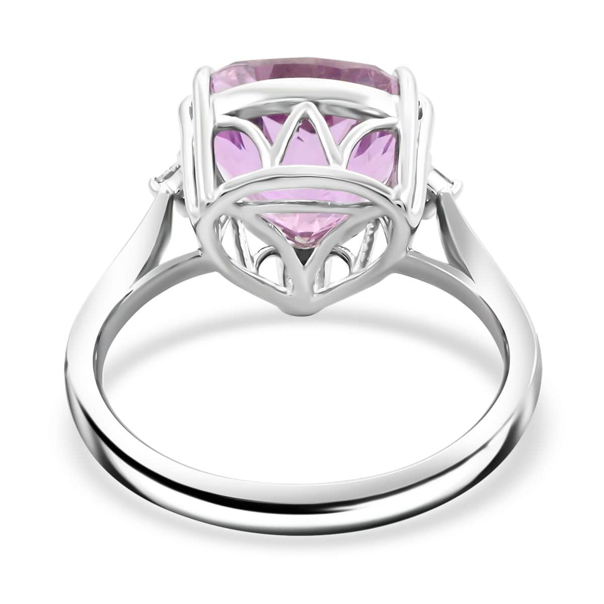 Certified & Appraised Rhapsody 950 Platinum AAAA Patroke Kunzite and E-F VS Diamond Ring (Size 10.0) 8.30 Grams 7.50 ctw image number 4