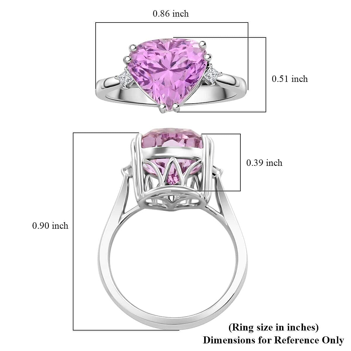 Certified & Appraised Rhapsody 950 Platinum AAAA Patroke Kunzite and E-F VS Diamond Ring (Size 10.0) 8.30 Grams 7.50 ctw