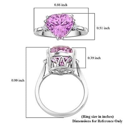 Certified & Appraised Rhapsody 950 Platinum AAAA Patroke Kunzite and E-F VS Diamond Ring (Size 10.0) 8.30 Grams 7.50 ctw