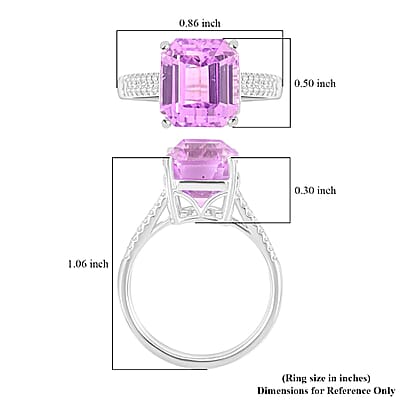 Certified & Appraised Rhapsody 950 Platinum AAAA Patroke Kunzite and E-F VS Diamond Ring (Size 10.0) 6.30 Grams 6.85 ctw