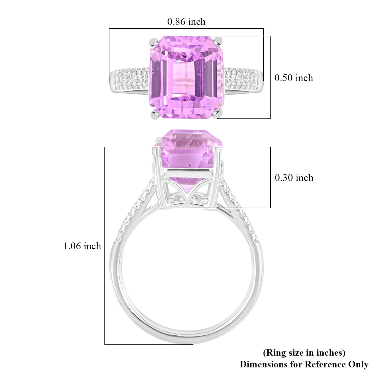 Certified & Appraised Rhapsody 950 Platinum AAAA Patroke Kunzite and E-F VS Diamond Ring (Size 8.0) 6.30 Grams 6.85 ctw image number 4