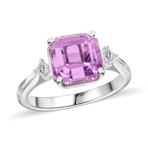 Certified & Appraised Rhapsody 950 Platinum AAAA Patroke Kunzite and E-F VS Diamond Ring (Size 10.0) 5.65 Grams 4.35 ctw