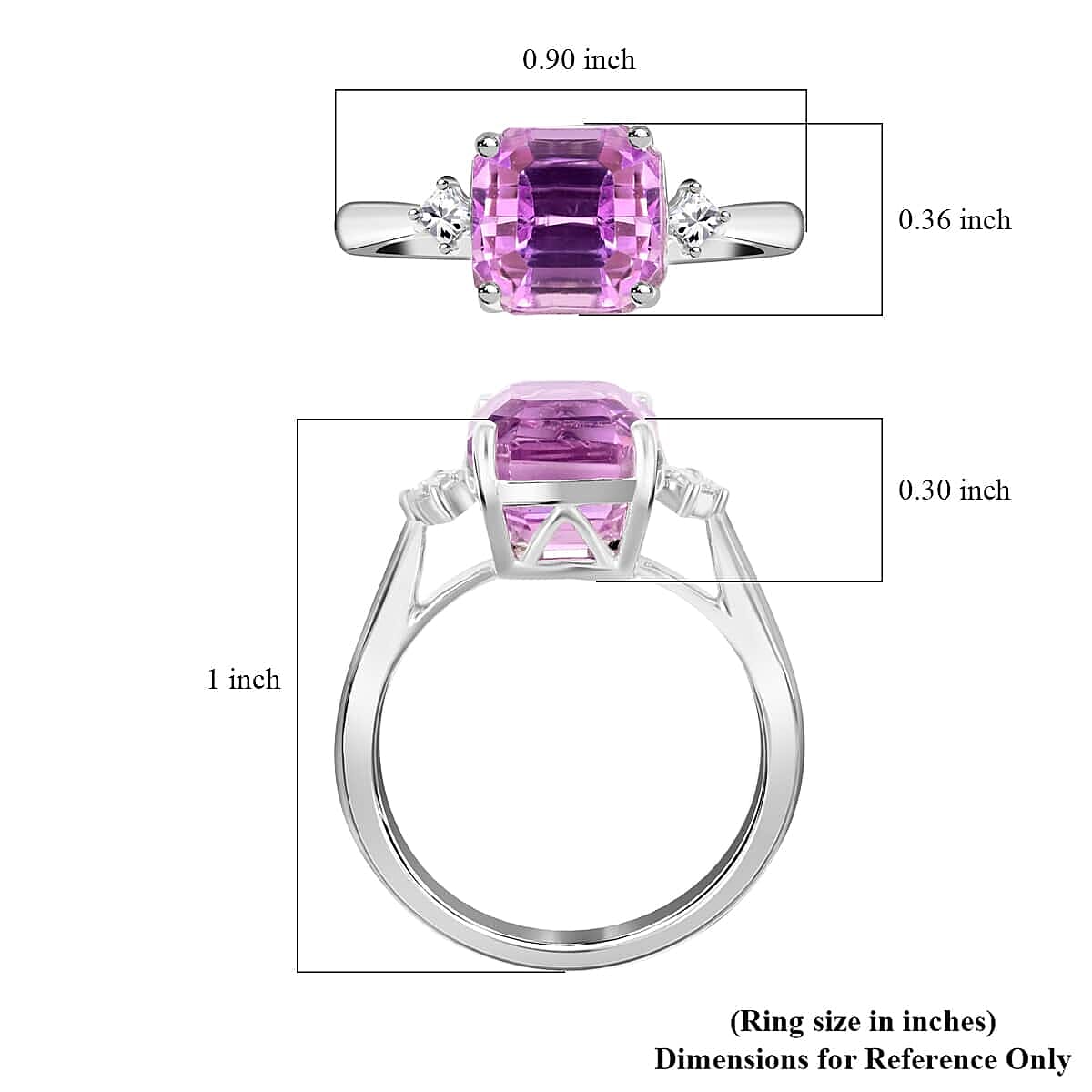 Certified & Appraised Rhapsody 950 Platinum AAAA Patroke Kunzite, Diamond (E-F, VS) Ring (Size 11.0) (5.65 g) 4.35 ctw image number 4