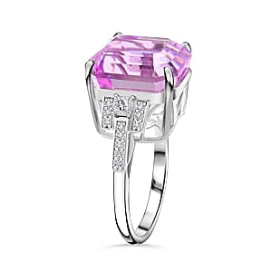 Rhapsody 950 Platinum AAAA Patroke Kunzite and E-F VS Diamond Ring (Size 10.0) 9.90 Grams 20.30 ctw