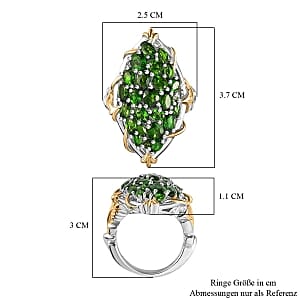 Chrome Diopside 5.20 ctw Ring in Sterling Silver (Size 11.5)