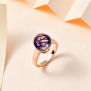 Rose De France Amethyst 3.50 ctw Ring in 14K RG Over Sterling Silver (Size 10.0)